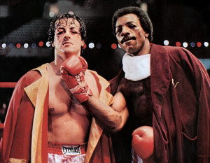 Sylvester Stallone and Carl Weathers